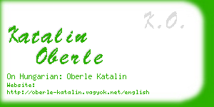 katalin oberle business card